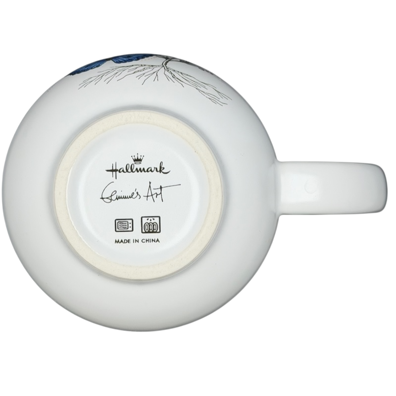 Hallmark Geninne's Art butterflies mug featuring a delicate butterfly design on a white background