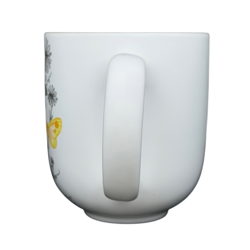 Geninne's Art butterflies mug featuring vibrant butterfly design and floral accents
