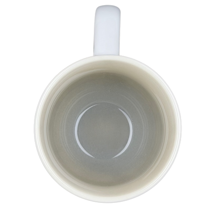 Inside view of Hallmark Geninne's Art butterflies mug with a smooth, minimalist design