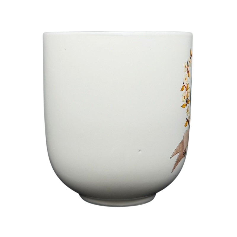 Hallmark Geninne's Art Love Wins mug featuring floral designs and a smooth white finish