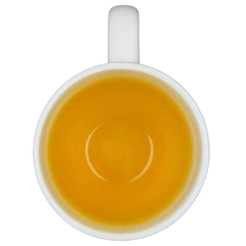 Top view of Geninne's Art Love Wins mug showcasing a bright yellow interior design