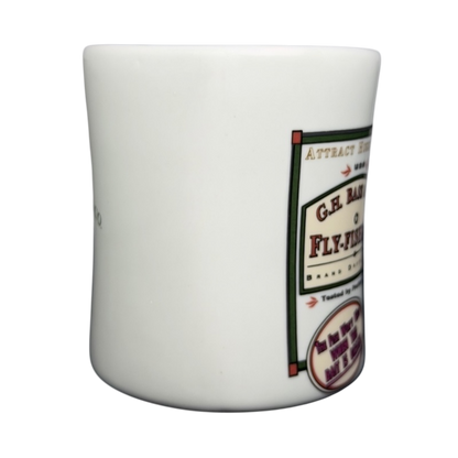 Vintage G.H. Bass Fly-Fishing mug featuring classic graphics and a glossy finish