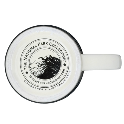 McGovern And Company Glacier National Park mug with featured mountain design, dishwasher and microwave safe