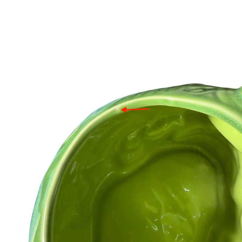 Inside view of the Golden Tiki Las Vegas mug showcasing vibrant green color and intricate detail