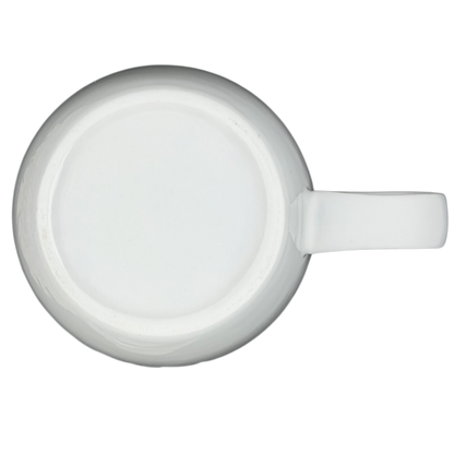 Top view of a white ceramic Good Morning Nashville Mug with a sturdy handle
