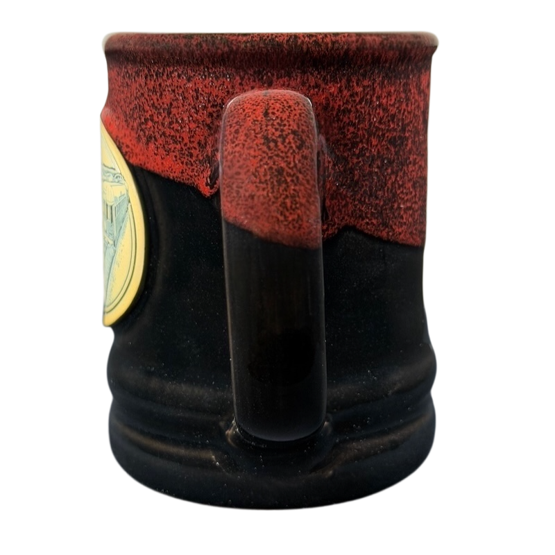 Grand Canyon Railway Deneen Pottery collectible mug with a unique design and sturdy handle