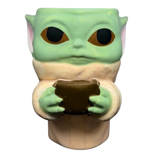 Grogu The Child Star Wars Goblet Galerie holding a drink in a cute character design