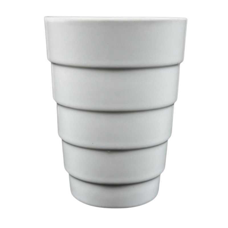 Frank Lloyd Wright vintage Guggenheim mug white ceramic stepped spiral design matte finish no handle