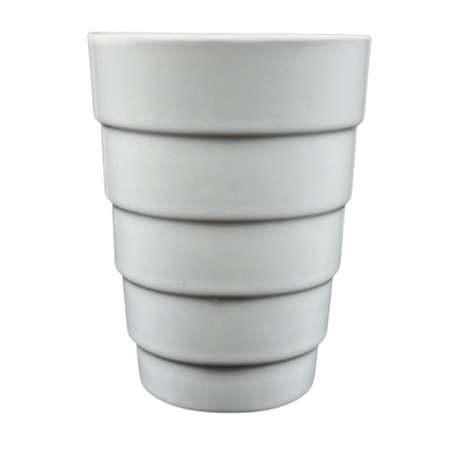 Frank Lloyd Wright vintage Guggenheim mug white ceramic stepped spiral design matte finish no handle