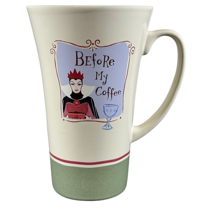 Hallmark collectible Snow White Disney mug featuring the Evil Queen with Before My Coffee text