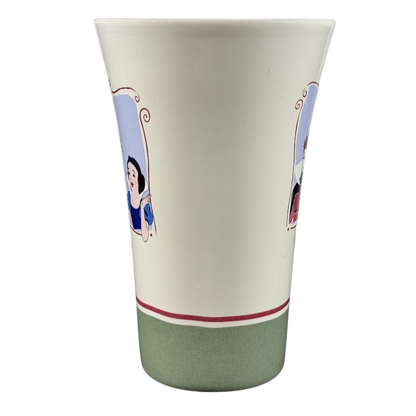 Hallmark collectible Snow White Disney mug featuring classic Snow White artwork on a white and green ceramic base