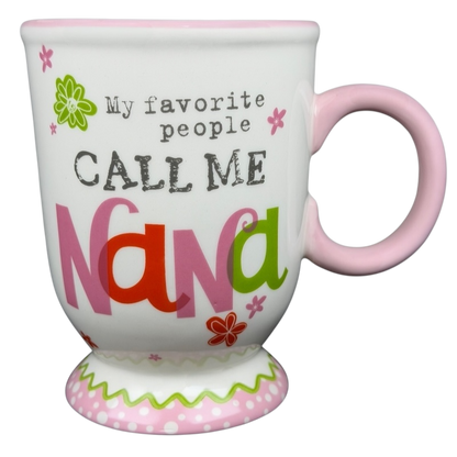 Hallmark Favorite People Nana Mug with Colorful Floral Design and Playful Text