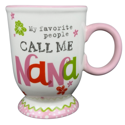 Hallmark Favorite People Nana Mug with Colorful Floral Design and Playful Text