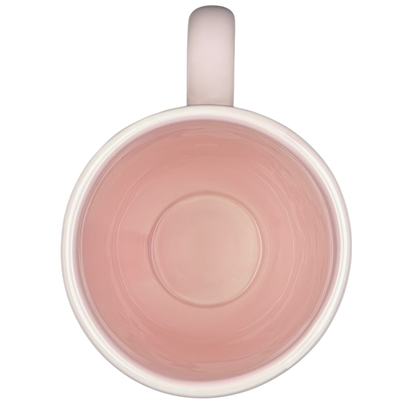 Inside view of the Favorite People Nana Mug Hallmark with a soft pink interior and smooth finish
