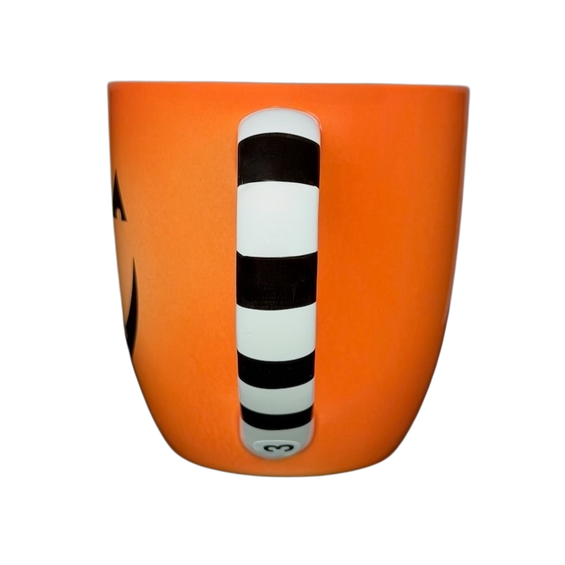Hallmark Halloween Jack-O'-Lantern vintage mug with striped handle, perfect for festive drinks