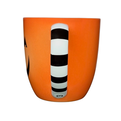Hallmark Halloween Jack-O'-Lantern vintage mug with striped handle, perfect for festive drinks