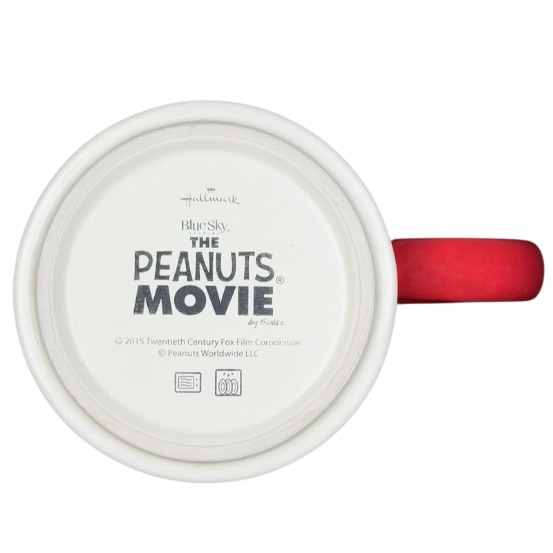 Peanuts movie Snoopy and Fifi adventure Hallmark mug with red handle and classic design