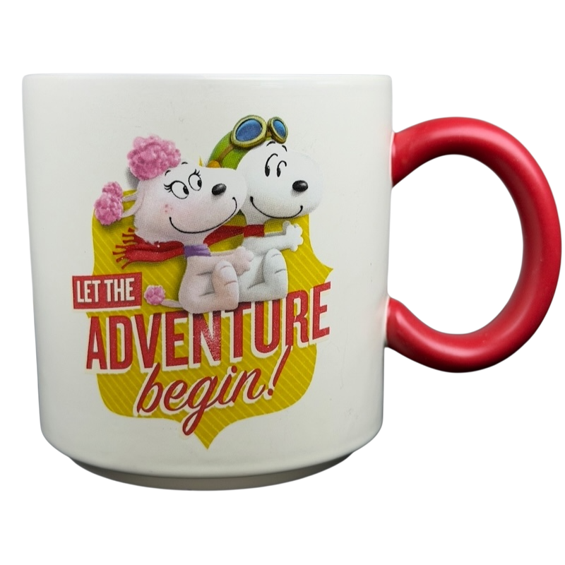 Peanuts movie Snoopy and Fifi adventure Hallmark mug featuring colorful characters and playful design