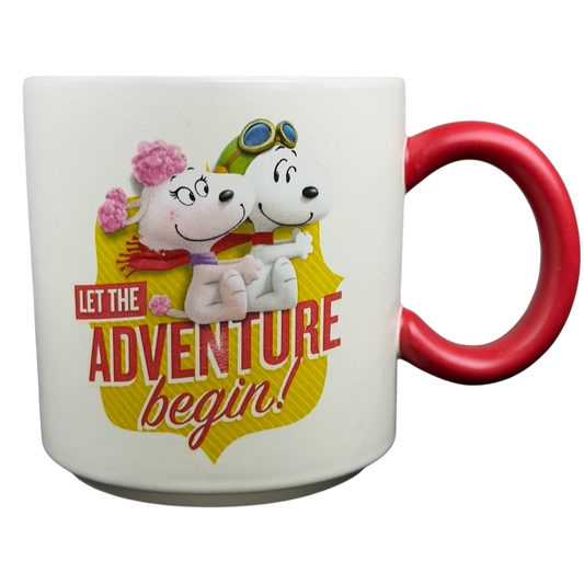 Peanuts movie Snoopy and Fifi adventure Hallmark mug featuring colorful characters and playful design