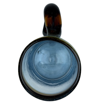 Hand Blown Mexican Art Glass Tankard Mug with a unique design and vibrant colors