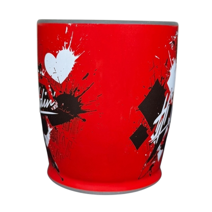 Harley Quinn DC Comics Mug Silver Buffalo with vibrant red design and playful graphics