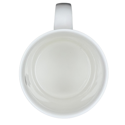 Harrods Knightsbridge London Storefront Scene Mug with a sleek white interior design