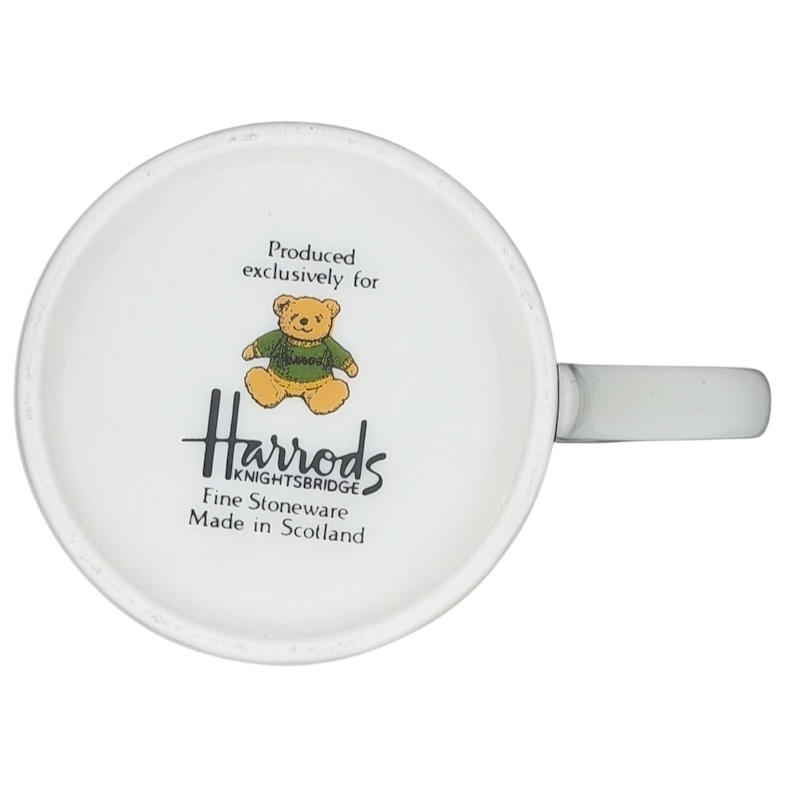 Harrods Knightsbridge Teddy Bear Green Sweater Mug with Exclusive Design from Scotland