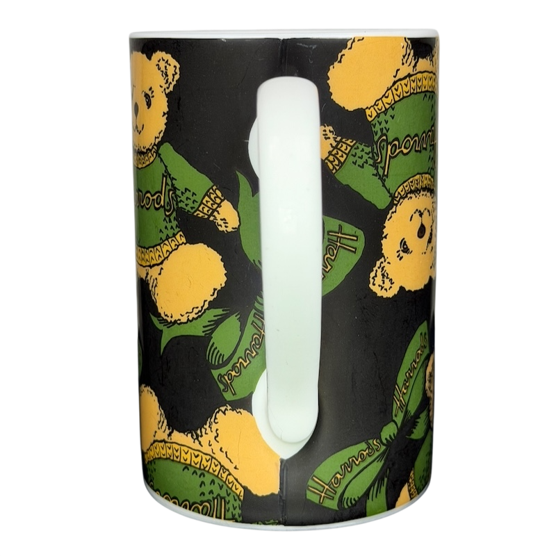 Harrods Knightsbridge Teddy Bear Green Sweater Mug featuring playful bear designs in vibrant colors