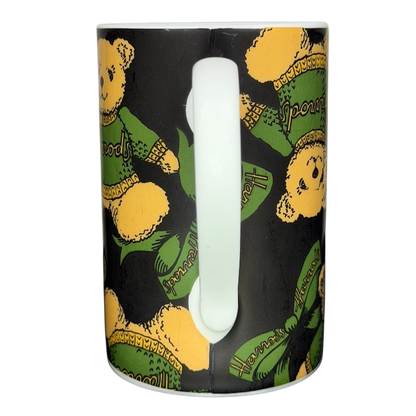 Harrods Knightsbridge Teddy Bear Green Sweater Mug featuring playful bear designs in vibrant colors