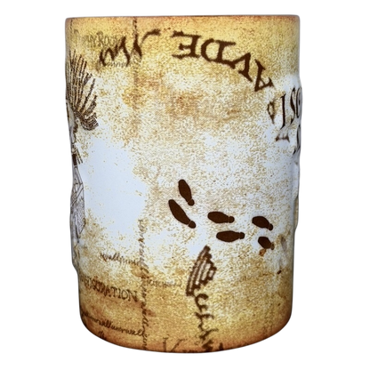 Harry Potter Marauder's Map collectible mug featuring detailed map designs and iconic footprints