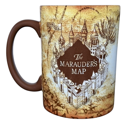Harry Potter Marauder's Map collectible mug featuring detailed Hogwarts castle design