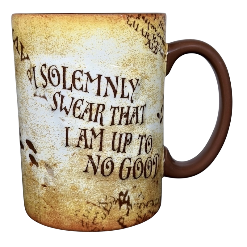 Harry Potter Marauder's Map collectible mug featuring the phrase I Solemnly Swear That I Am Up To No Good