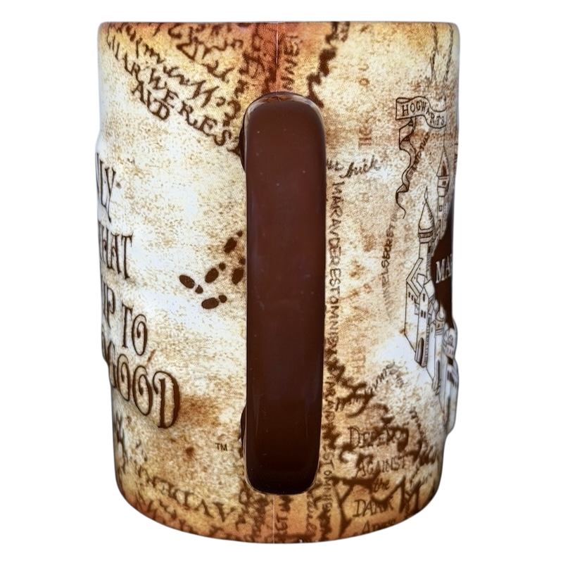 Harry Potter Marauder's Map collectible mug featuring intricate map design and brown handle