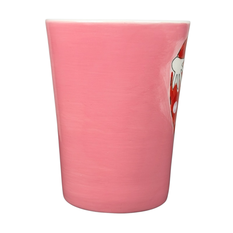 Heart Hug Girl Mug Indra in pink ceramic featuring a cute cartoon design