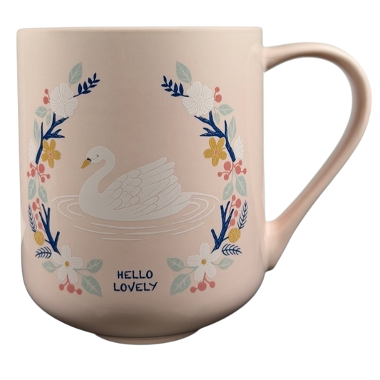 Threshold hello lovely swan mug with floral design and pastel pink finish for a charming look