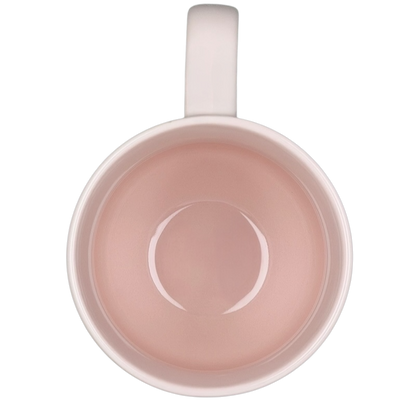 Inside view of the Threshold hello lovely swan mug with a delicate pink finish