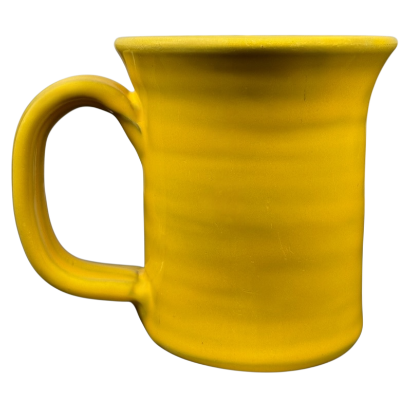 Hell's Backbone Deneen Pottery yellow mug 2014 with a sleek, smooth finish and comfortable handle