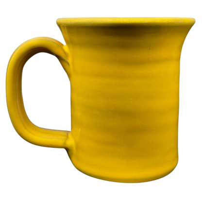 Hell's Backbone Deneen Pottery yellow mug 2014 with a sleek, smooth finish and comfortable handle