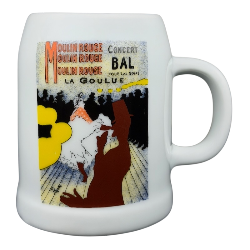 Henri de Toulouse-Lautrec Moulin Rouge Limoges France Mug featuring vibrant artwork from the Moulin Rouge