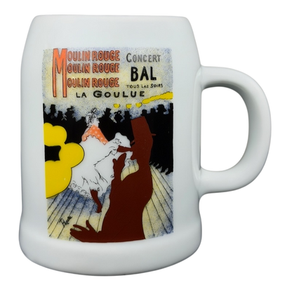Henri de Toulouse-Lautrec Moulin Rouge Limoges France Mug featuring vibrant artwork from the Moulin Rouge