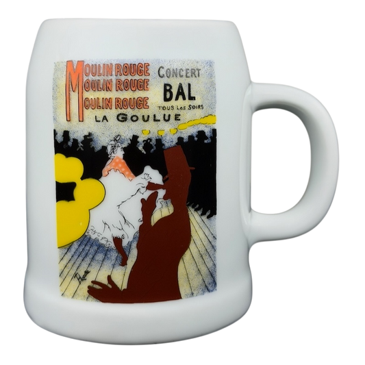 Henri de Toulouse-Lautrec Moulin Rouge Limoges France Mug featuring vibrant artwork from the Moulin Rouge