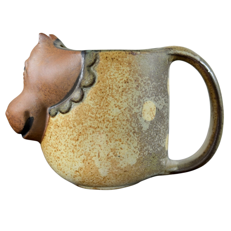 Hippopotamus 3D Figural Vintage Mug with detailed design and textured surface for unique drinkware