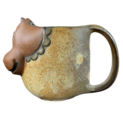 Hippopotamus 3D Figural Vintage Mug with detailed design and textured surface for unique drinkware