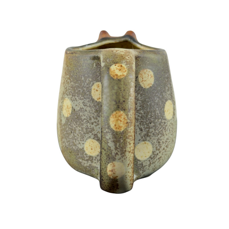 Hippopotamus 3D Figural Vintage Mug with Polka Dots and Unique Design for Collectors