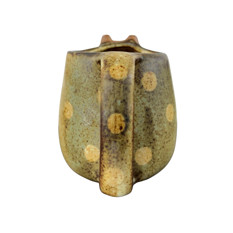 Unique Hippopotamus 3D Figural Vintage Mug with a textured design and polka dots