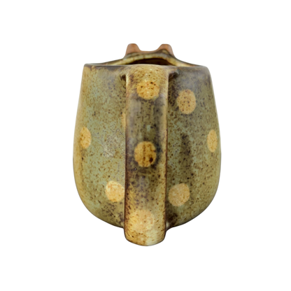 Unique Hippopotamus 3D Figural Vintage Mug with a textured design and polka dots