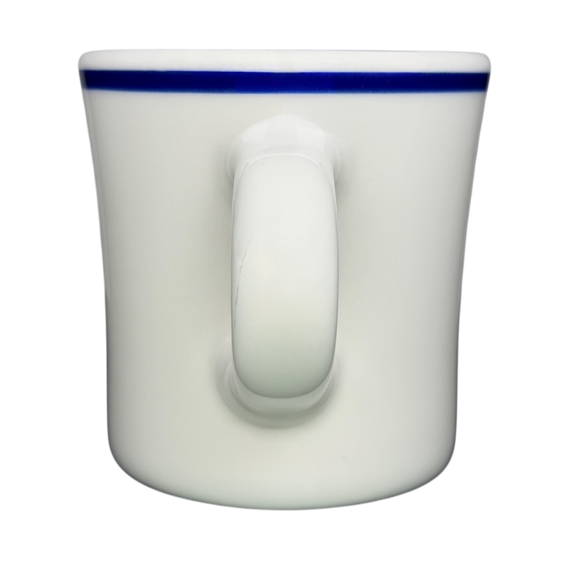 Fouled Anchor US Navy Mug Homer Laughlin China with Blue Trim and Sturdy Handle