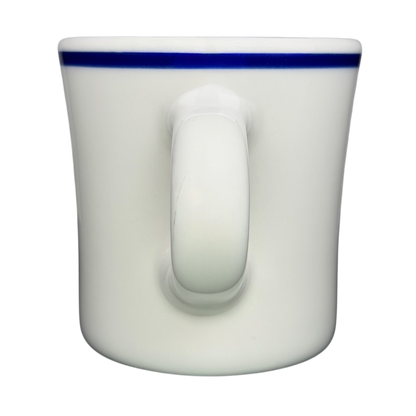 Fouled Anchor US Navy Mug Homer Laughlin China with Blue Trim and Sturdy Handle
