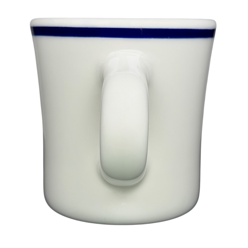 Fouled Anchor US Navy Mug Homer Laughlin China with a classic white design and blue accent