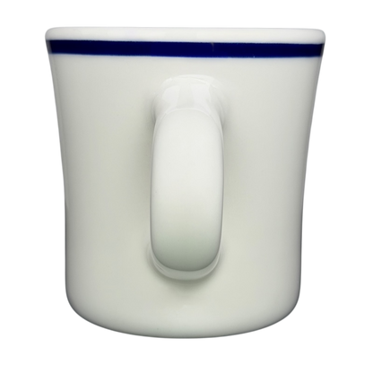 Fouled Anchor US Navy Mug Homer Laughlin China with a classic white design and blue accent